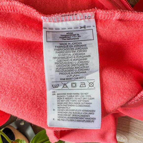 Adidas Women's XS Primegreen Essentials Warm-Up Slim 3-Strips Track Jacket Pink - Picture 6 of 9